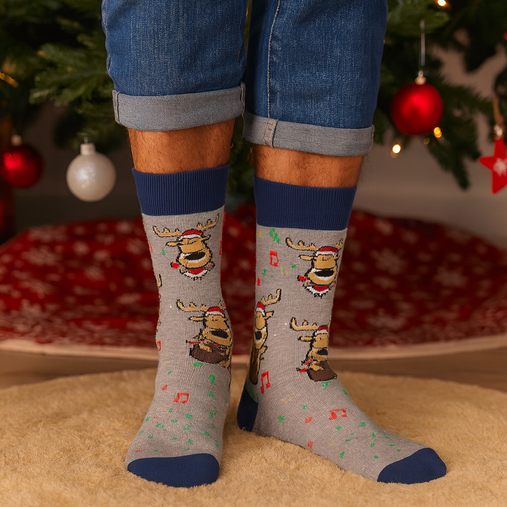 Men’s Christmas sock gift box – fun dress socks for holiday season