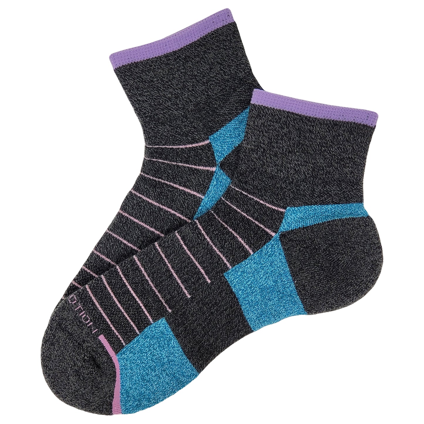 Quarter Compression Socks | Dr Motion | Blocks and Stripes (1 Pack)