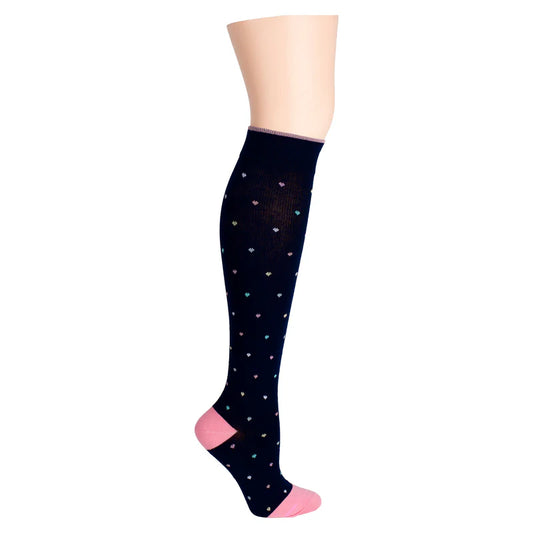 Compression Knee High 15-20 mmHG Socks for women | Mini Hearts