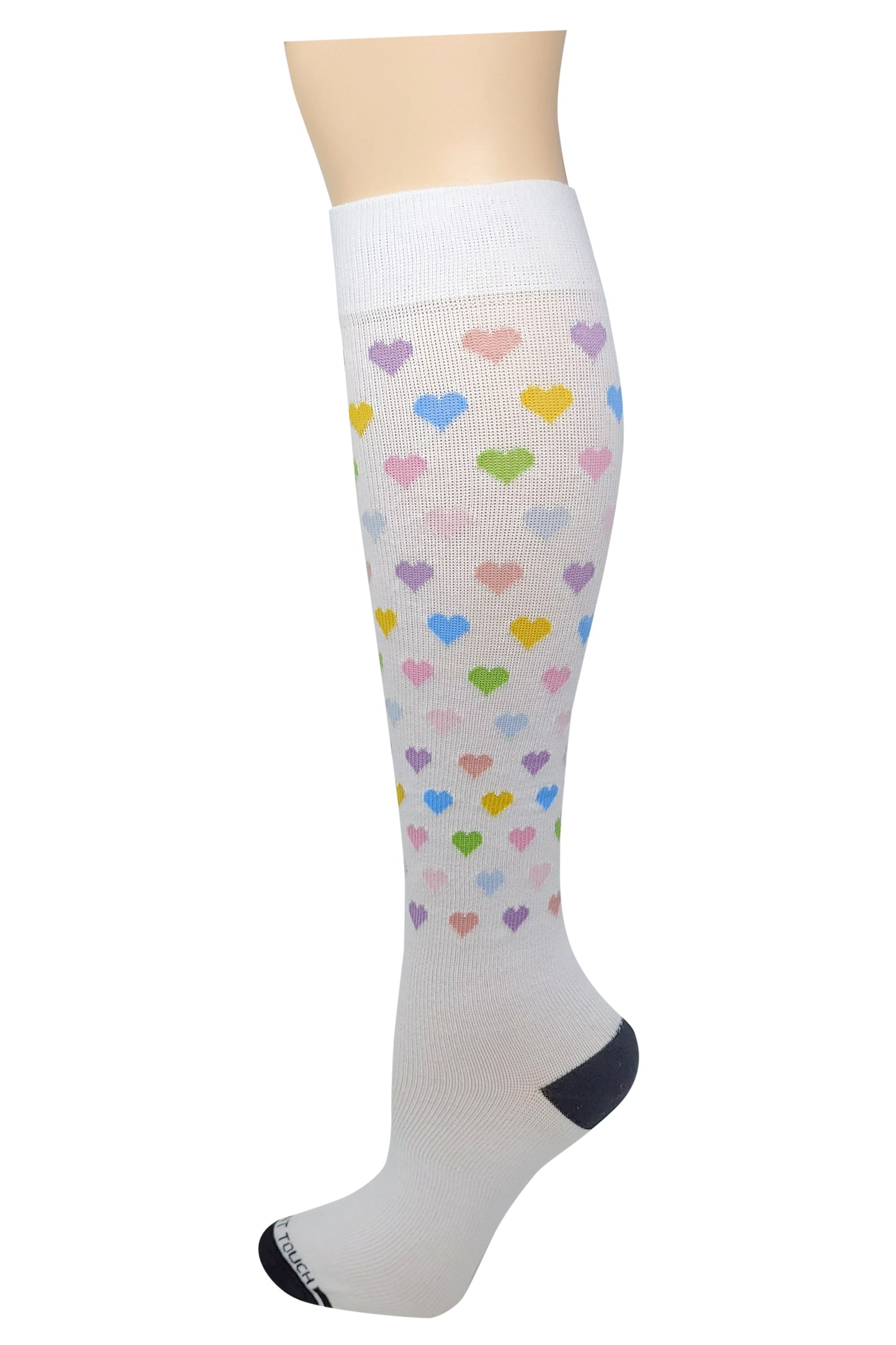 Compression Knee High Socks | Mini Hearts Design | Womens (1 Pair)