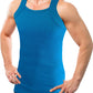 Square Cut G-unit Tank Top| Muscle Rib Basic Color A-Shirts | Men's
