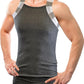 Square Cut G-unit Tank Top| Muscle Rib Basic Color A-Shirts | Men's