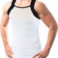 Square Cut G-unit Tank Top| Muscle Rib Basic Color A-Shirts | Men's