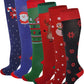 Compression Knee High Socks | Christmas Design | Women (6 Pairs)