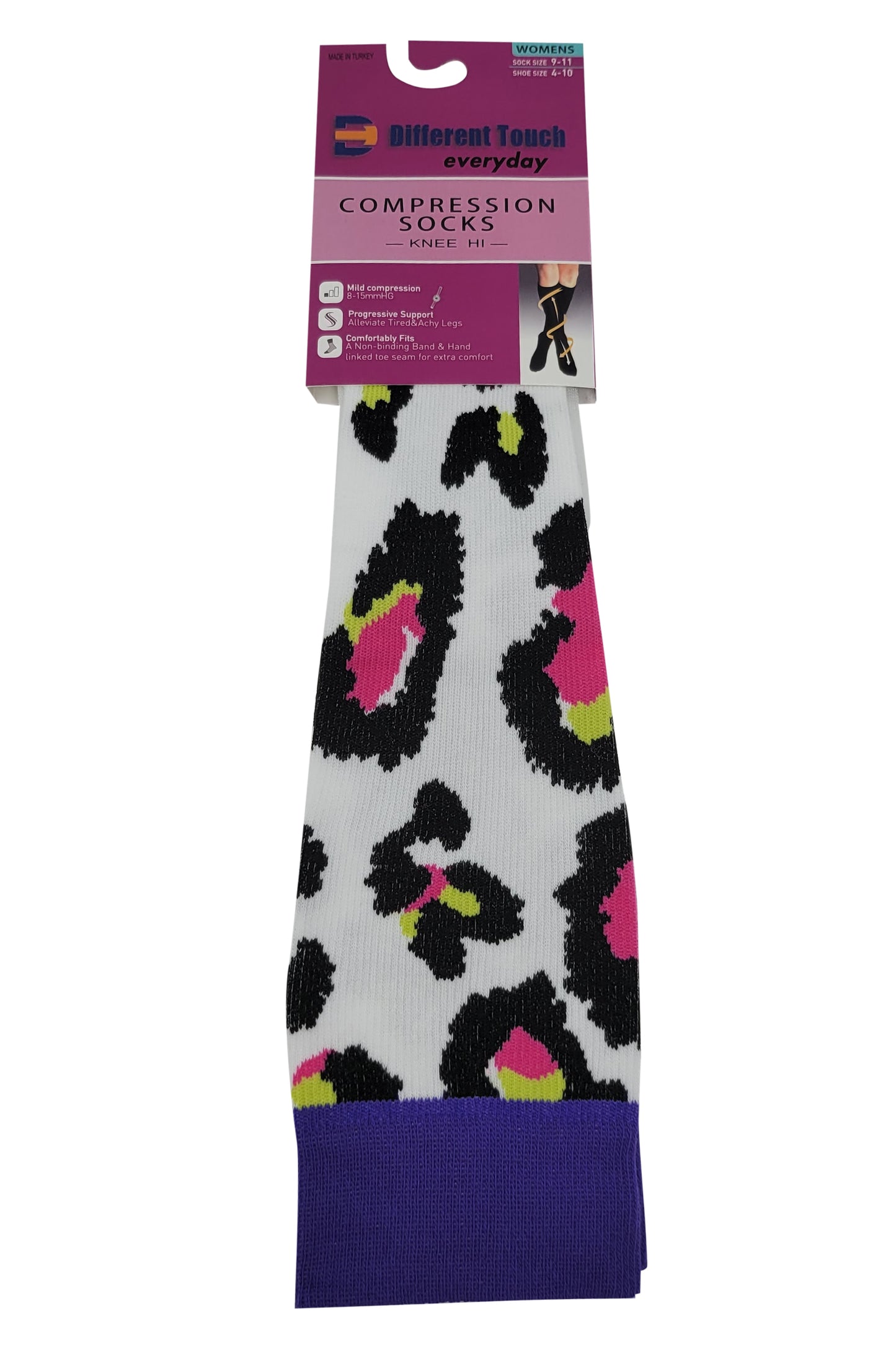 Compression Knee High Socks | Animal Print Design | Women (1 Pair)