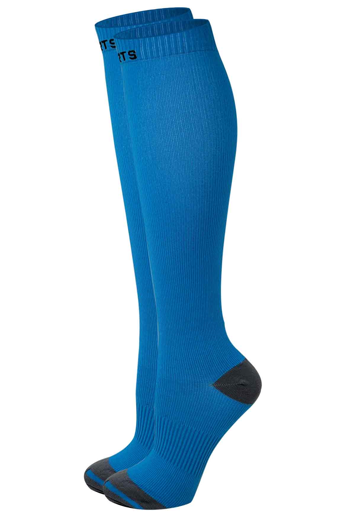 Knee-High Compression Socks | Solid Colors Nylon Sports | Unisex (1 Pair)