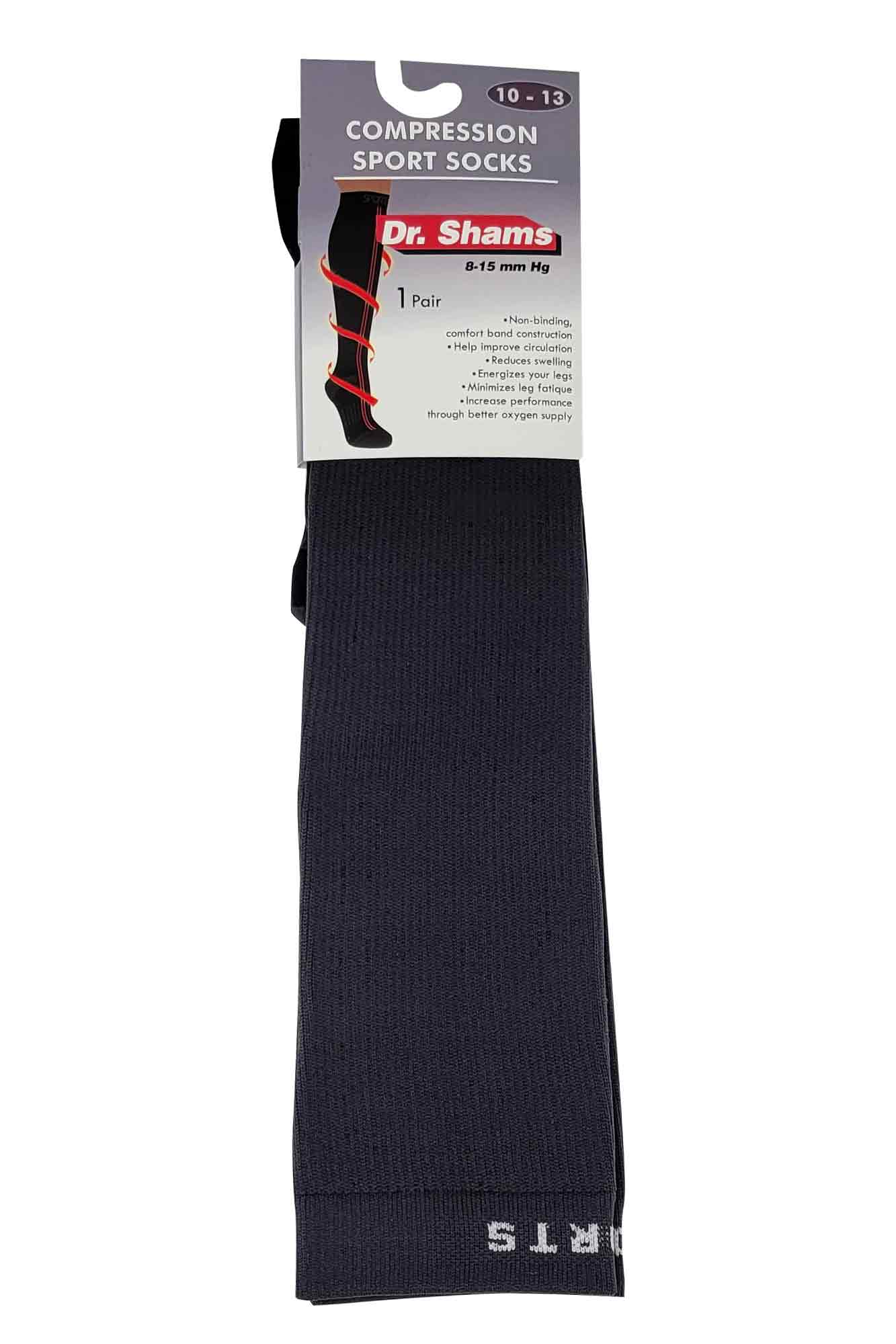 Knee-High Compression Socks | Solid Colors Nylon Sports | Unisex (1 Pair)