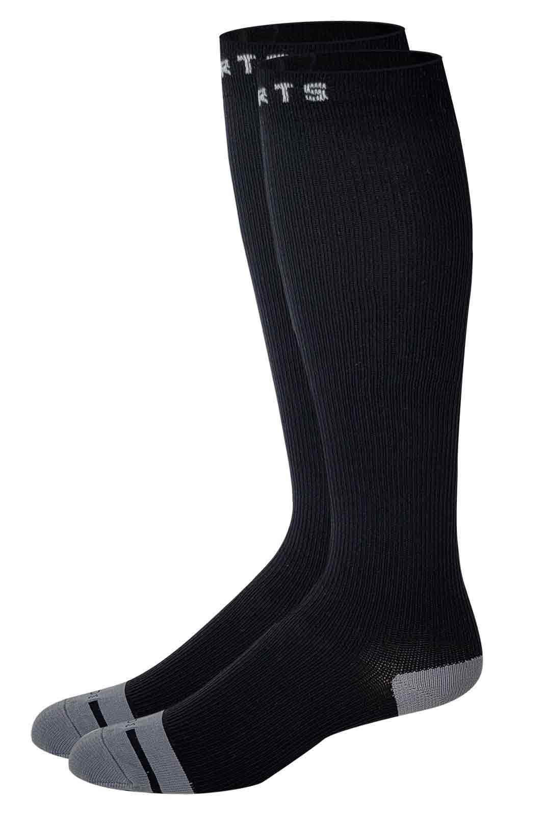 Knee-High Compression Socks | Solid Colors Nylon Sports | Unisex (1 Pair)