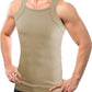 Square Cut G-unit Tank Top| Muscle Rib Basic Color A-Shirts | Men's