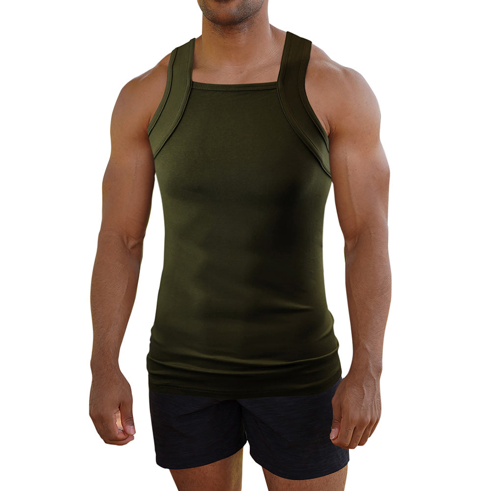 Men's Square Cut Tank Tops 