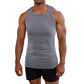 Grey  Square Cut Tank Top Mens