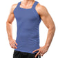 Square Cut G-unit Tank Top| Muscle Rib Basic Color A-Shirts | Men's