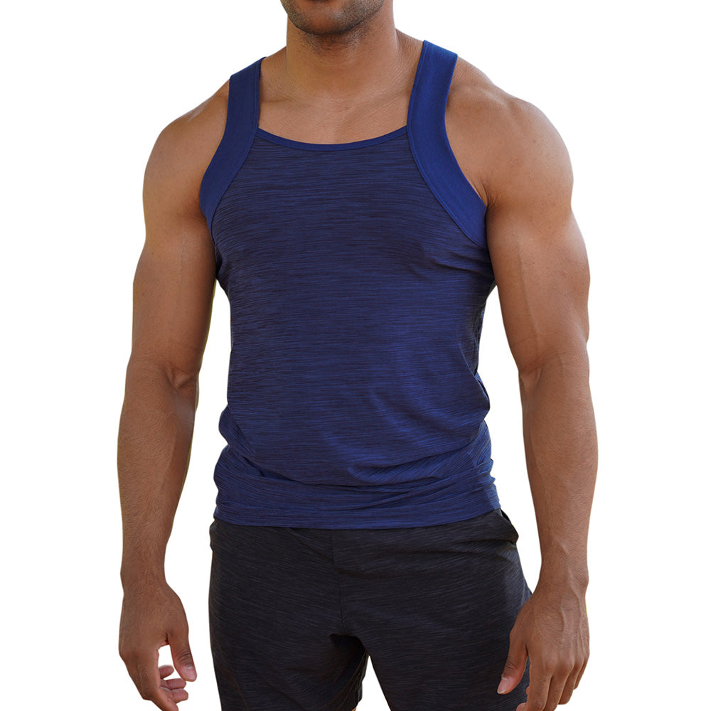 Square Cut G-unit Style Tank Top Navy