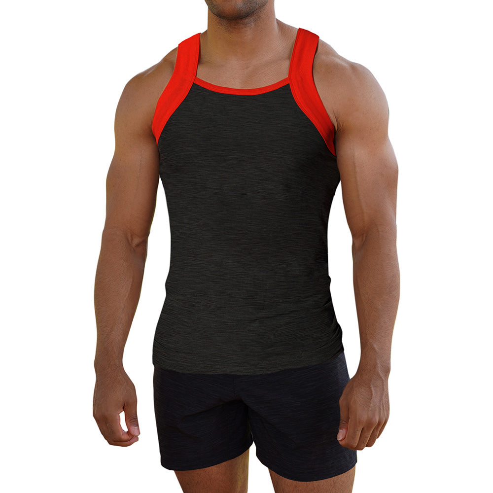 Square Cut G-unit Style Tank Top Charcoal