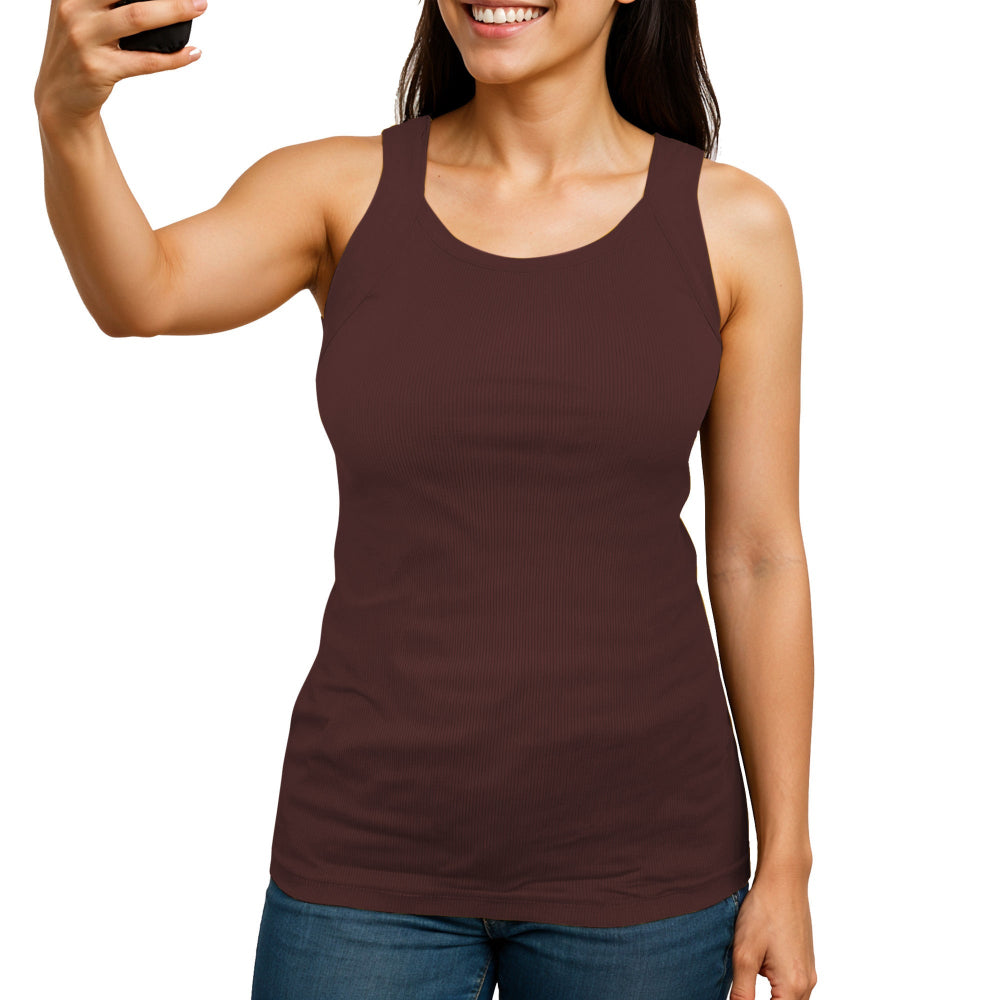  brown tank tops Womens