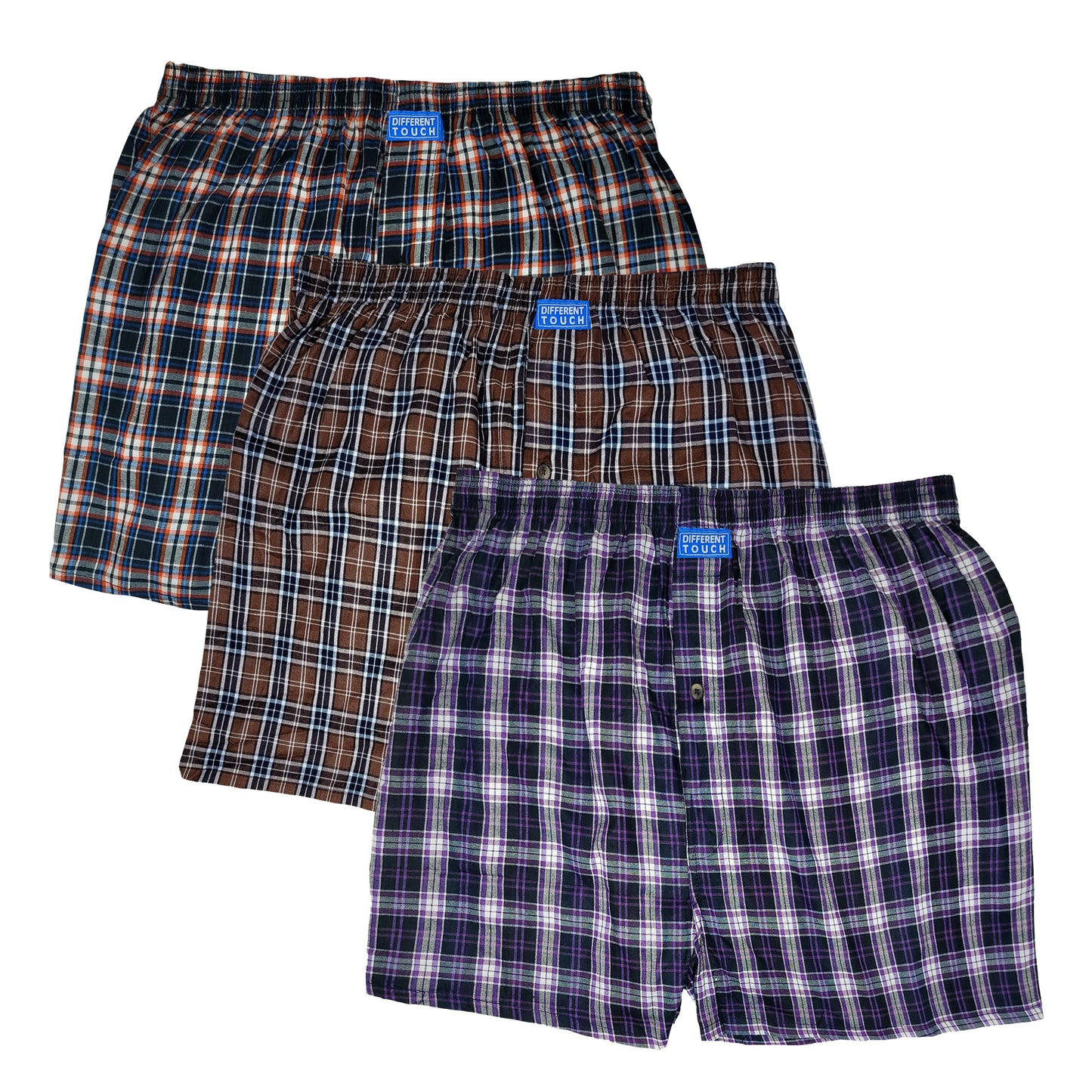 Men's 100% Boxer Shorts Underwear in S-6XL Sizes - Explore the Big and Tall Collection | Three-Pack  Different Touch
