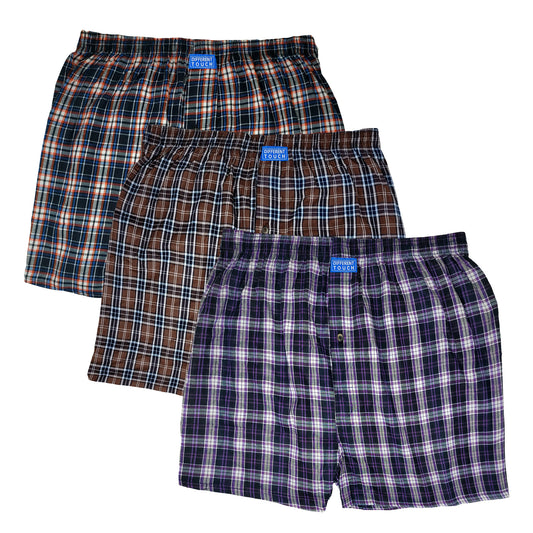 Men's 100% Boxer Shorts Underwear in S-6XL Sizes - Explore the Big and Tall Collection | Three-Pack  Different Touch