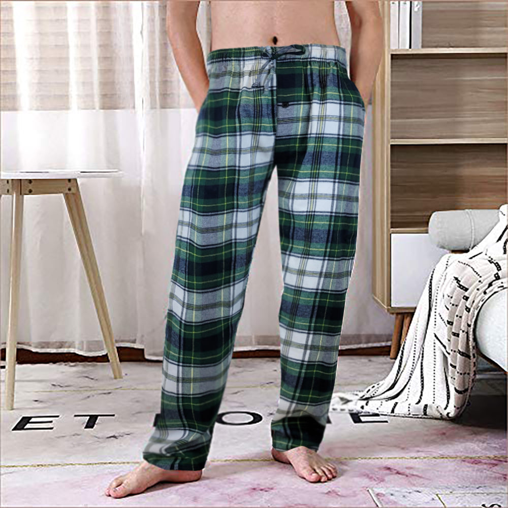 Cotton Lounge Pajama Pants for Men | Plaid S-6XL | Different Touch