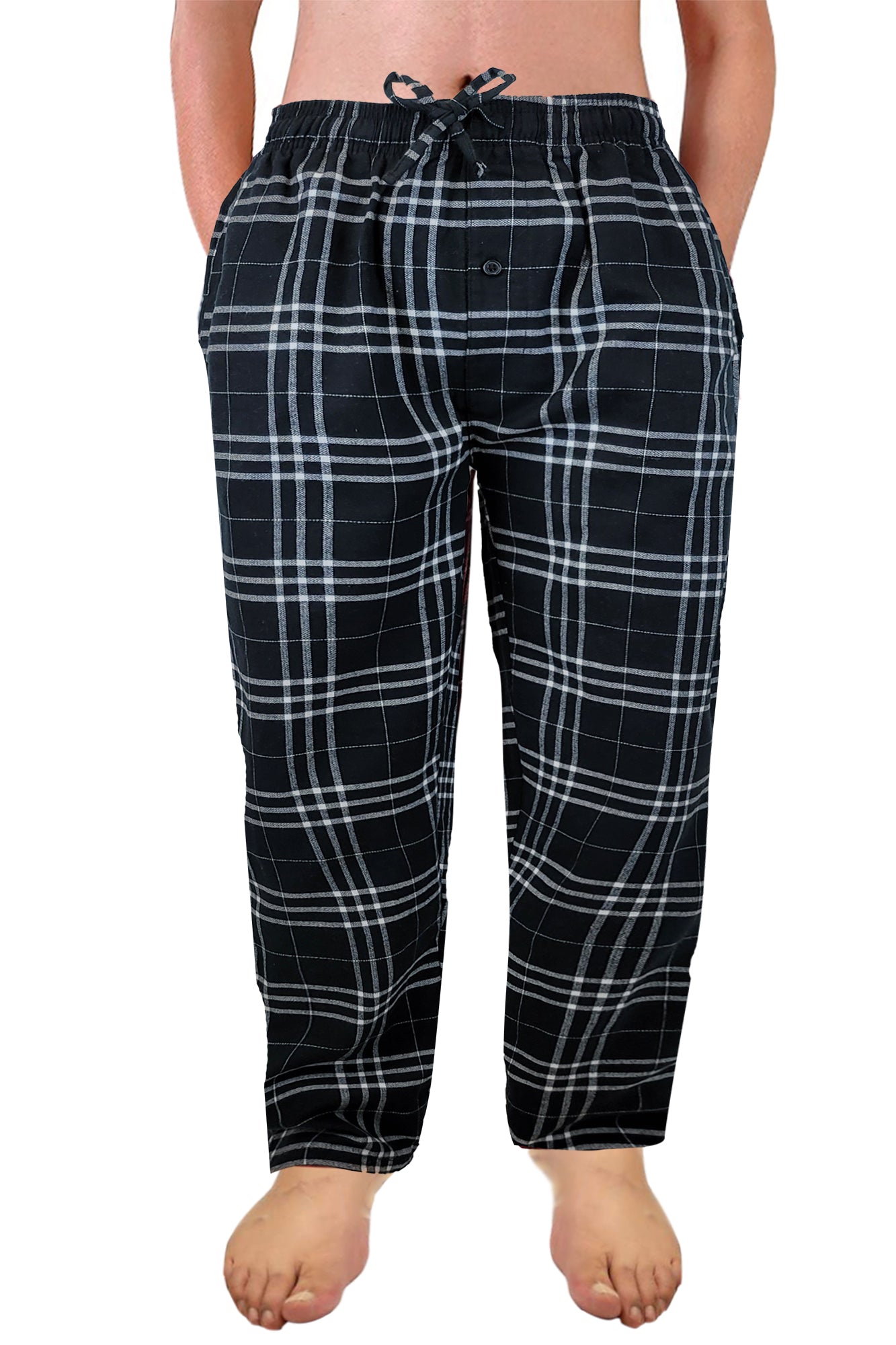 Cotton Lounge Pajama Pants for Men | Plaid S-6XL | Different Touch