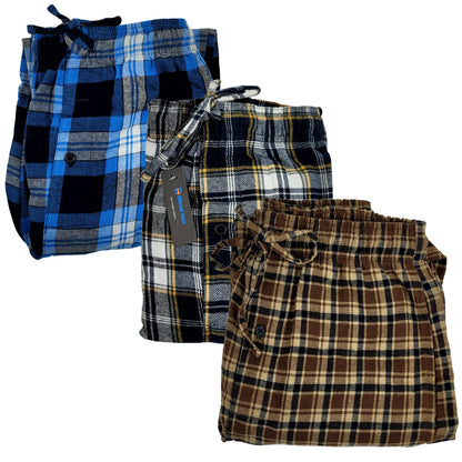 Men's Cotton Lounge Pajama Pants in S-6XL Sizes - Explore the Big and Tall Collection | Three-Pack  Different Touch