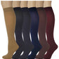 Knee High Trouser Socks | Different Touch Women's Opaque (6 Pairs)