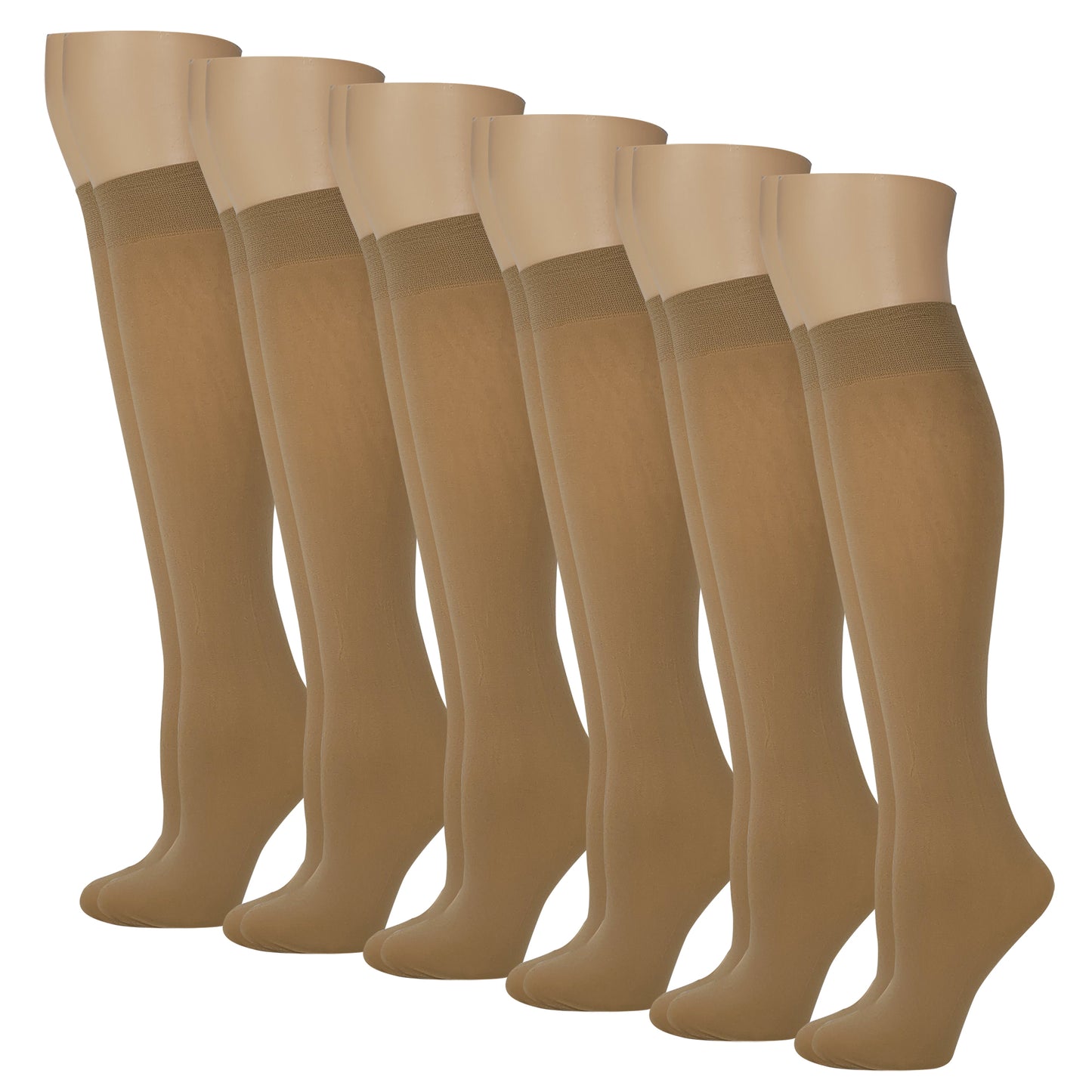 Knee-High Trouser Socks | Opaque Assorted | Sumona Womens (12 Pairs)