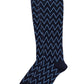 Knee High Compression Socks | Zip Lines Design | Women's (1 Pair)