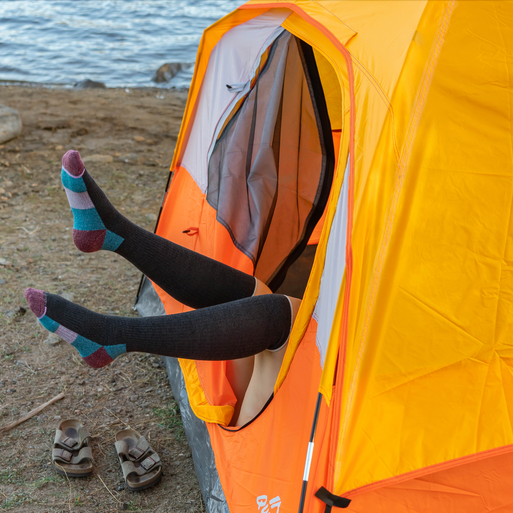 Compression Knee-High Socks | Outdoor Half-Cushion | 8-15 mmHg Dr Motion ( 1 Pair )