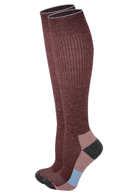 Compression Knee-High Socks for Women | Outdoor Half-Cushion | 8–15 mmHg | Dr. Motion (1 Pair)