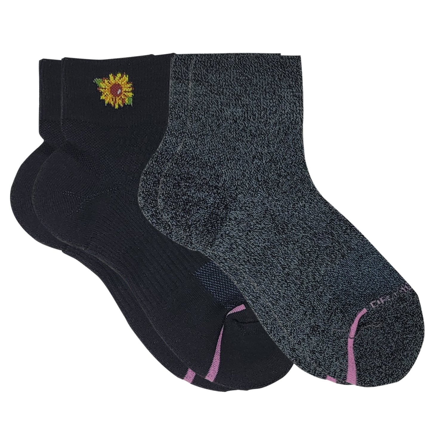 Quarter Compression Socks | Sunflower| Dr. Motion (2 Pack)