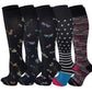 Knee High Compression Socks | Assorted | Dr Motion Women (5 Pairs)