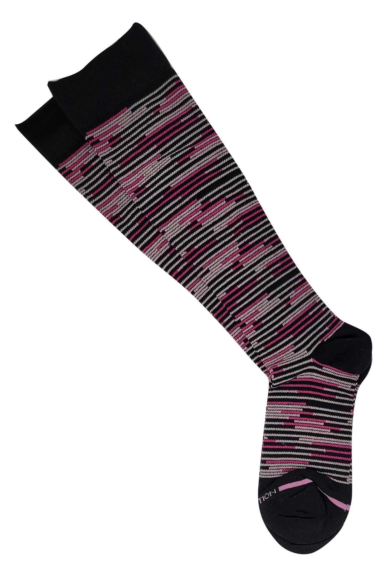 Knee High Compression Socks | Colorful Stripes Design | Women's (1 Pair)