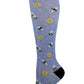 Compression Knee High Socks for women | Bees and Flowers