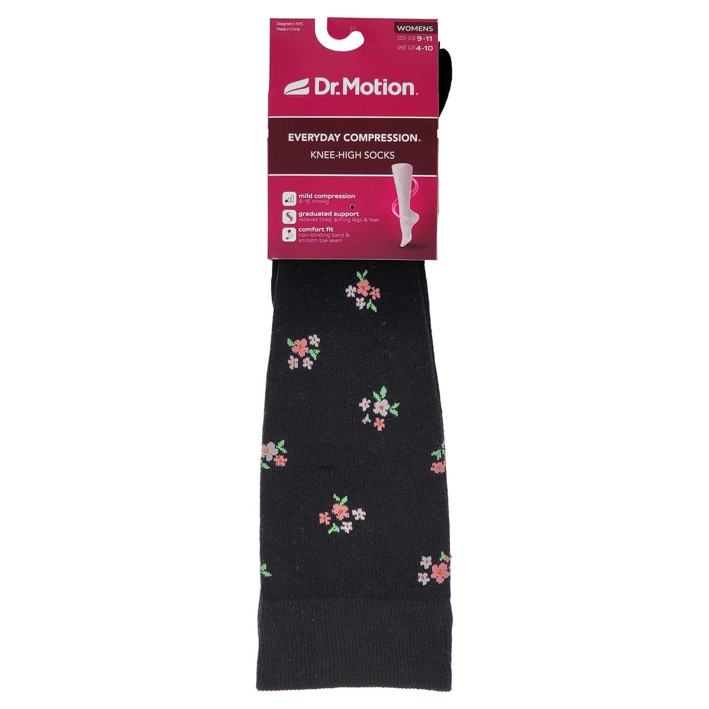 Knee High Compression Socks | Flowers | Women's (1 Pair)