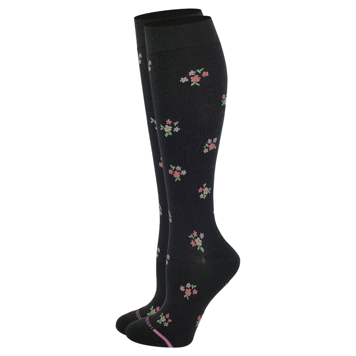 Knee High Compression Socks | Flowers | Women's (1 Pair)