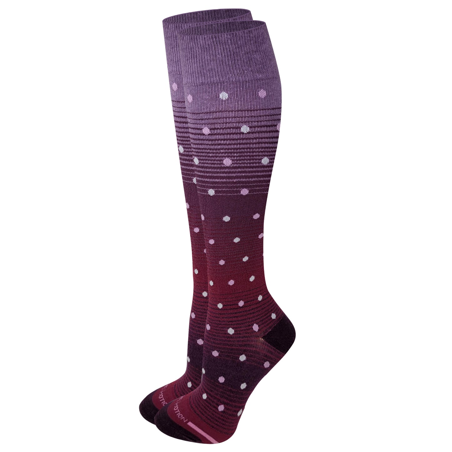 Moderate 15-20 mmHG Compression Knee-High Socks| Polka Dots| Women's