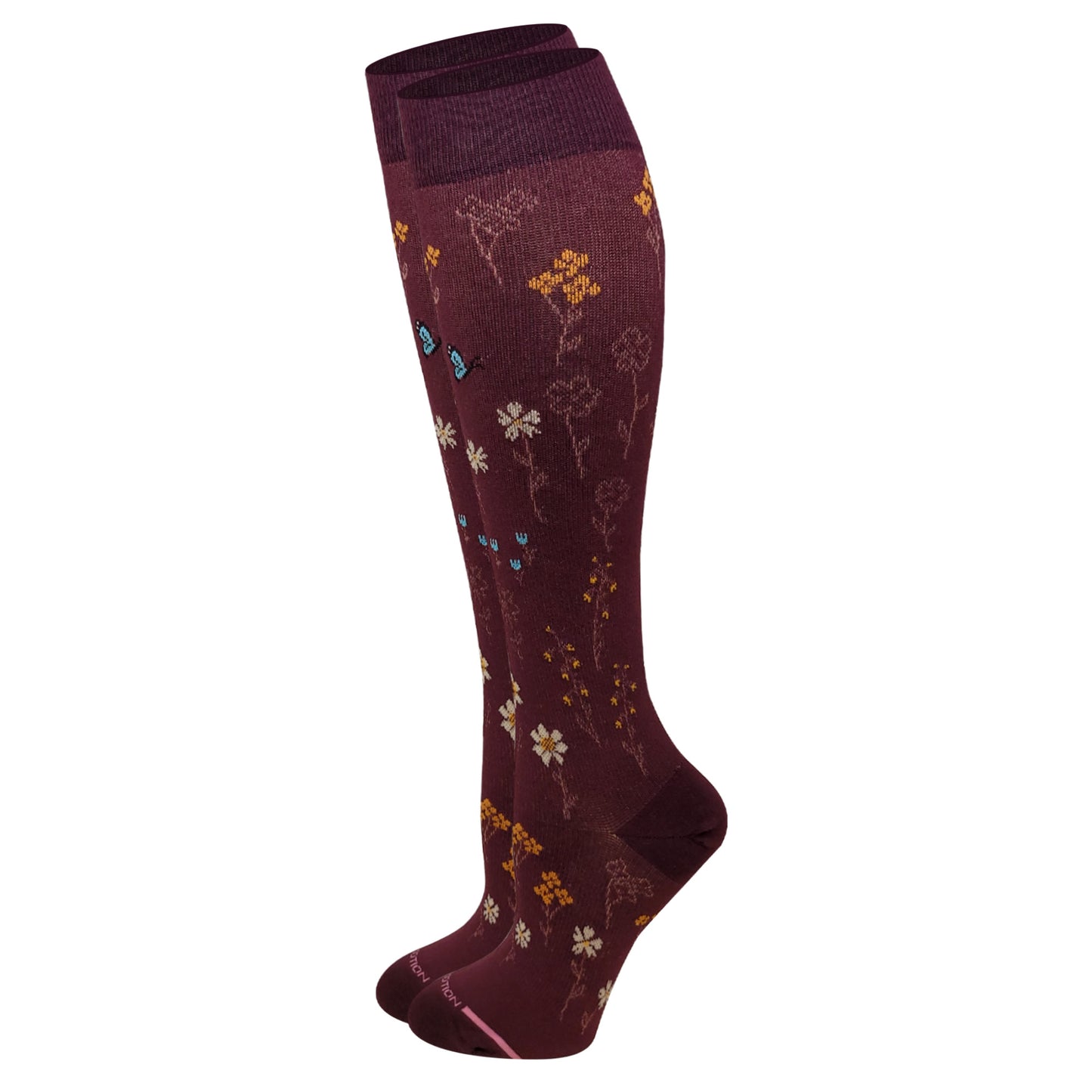 Knee High Compression Socks |Dark cherry| Women's (1 Pair)