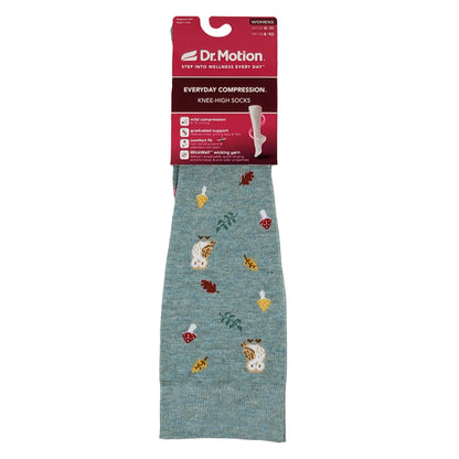 Knee High Compression Socks |Forest Owl| Women's (1 Pair)