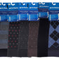 Knee-High Compression Socks | Assorted Design | Dr Motion Men's (6 Pairs)