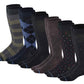Knee-High Compression Socks | Assorted Design | Dr Motion Men's (6 Pairs)