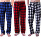 Men’s fleece pajama lounge pants 3 pack – soft microfleece sleepwear by Different Touch