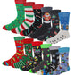 Men’s colorful Christmas dress socks – 12 pair assorted pattern pack”
