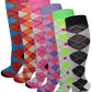 Knee High Socks | Fancy Argyle Novelty | Womens (6 Pairs)