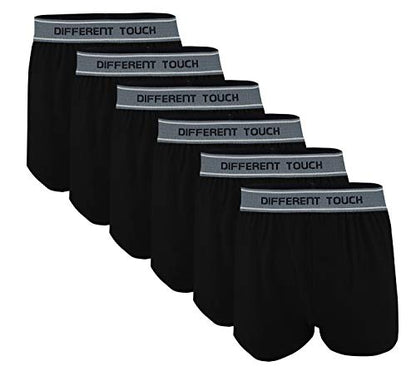 Knit Boxers Underwear | Exposed Waistband | Men's (6 Pack)