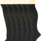 Knee High Boot Socks | Winter Cable Knit Black Color | Womens (6 pairs)