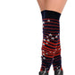 Thigh High Over the Knee Socks | Neon Polka Dot Hearts Color | Women (6 Pairs)