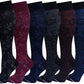 Knee-High Graduated Compression Socks | Assorted Floral | Dr. Motion (6 Pairs)