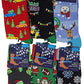 Dress Socks | Merry Christmas Festive Design | Men's (6 Pairs)