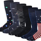 Compression Knee High Socks | Assorted Print | Men's (6 Pairs)