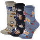 Crew Acrylic Socks | Novelty Assorted Design | Davco Women's (3 Pairs)